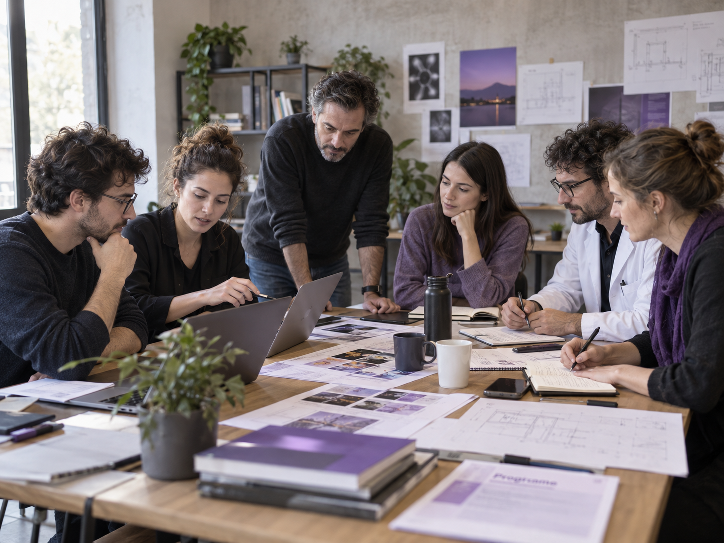 A multidisciplinary professional team collaborating around a shared project