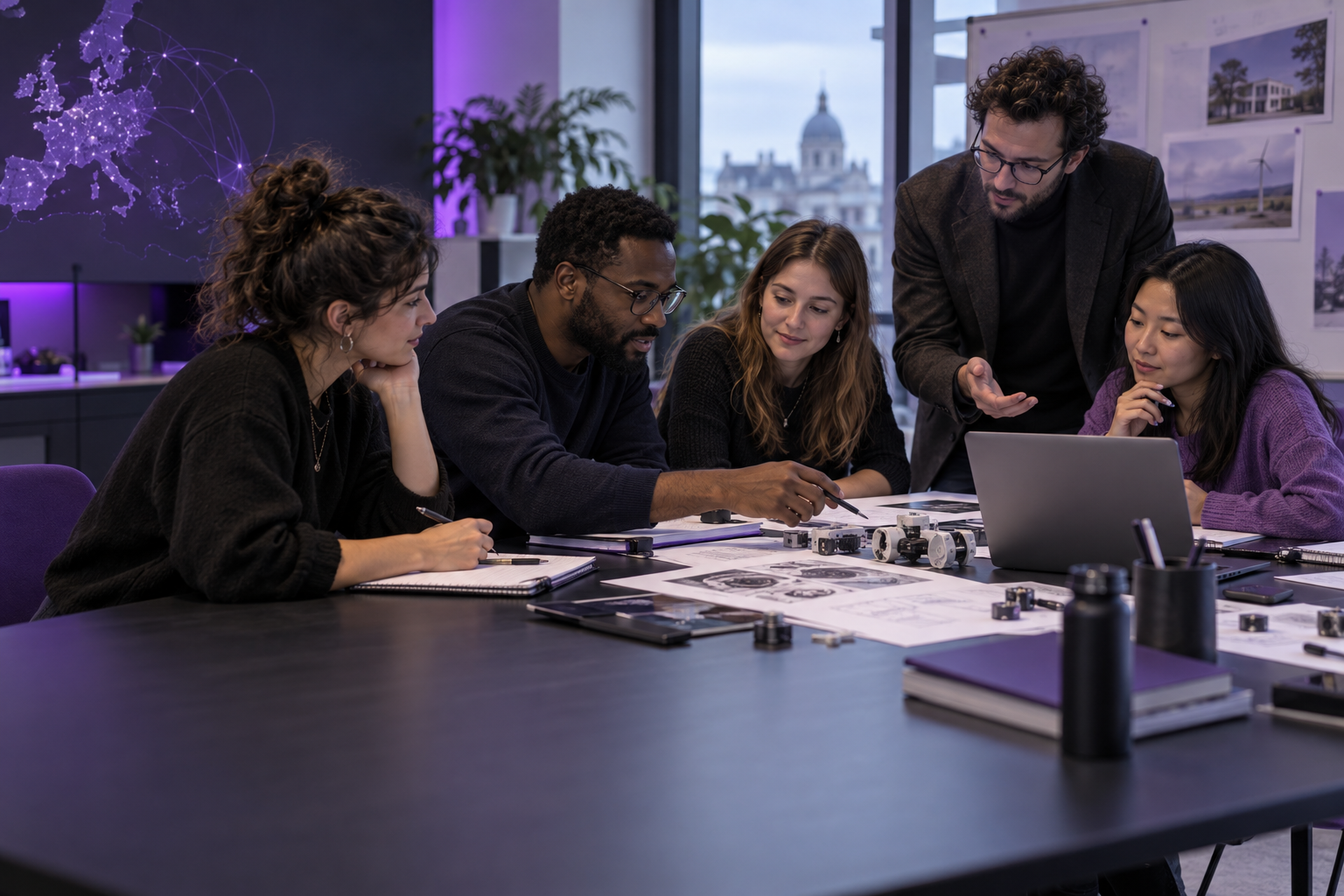 International participants and a facilitator collaborating during a practical professional workshop